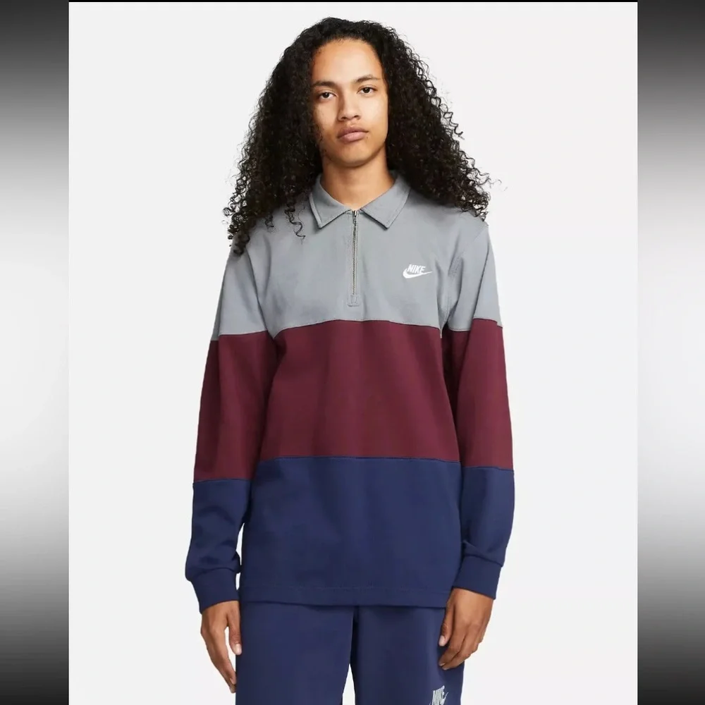 NWT Nike Striped Color Block Pullover